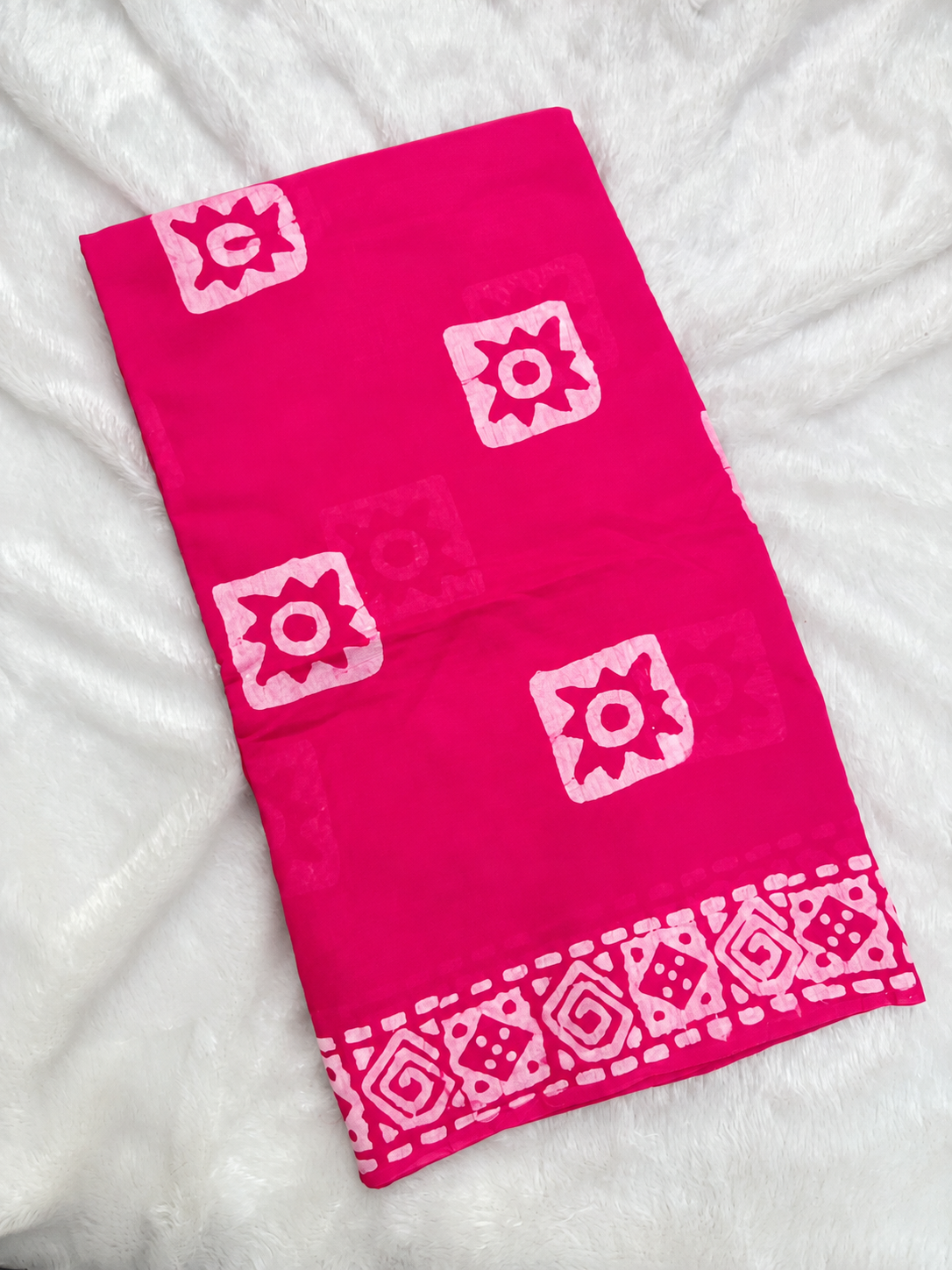 MUL CHANDERI HANDBLOCKED COTTON