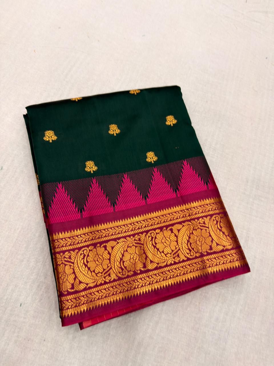 Semi Venkatagiri Handloom Pattu(Design 02)