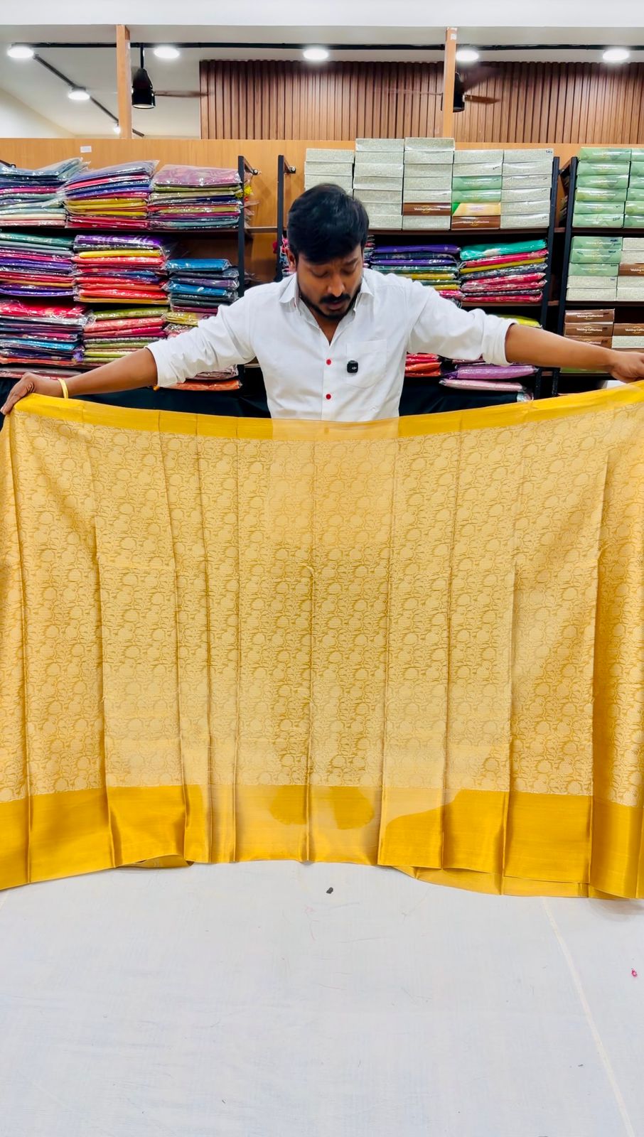 WEAVING MISTAKE GOLD SAREES