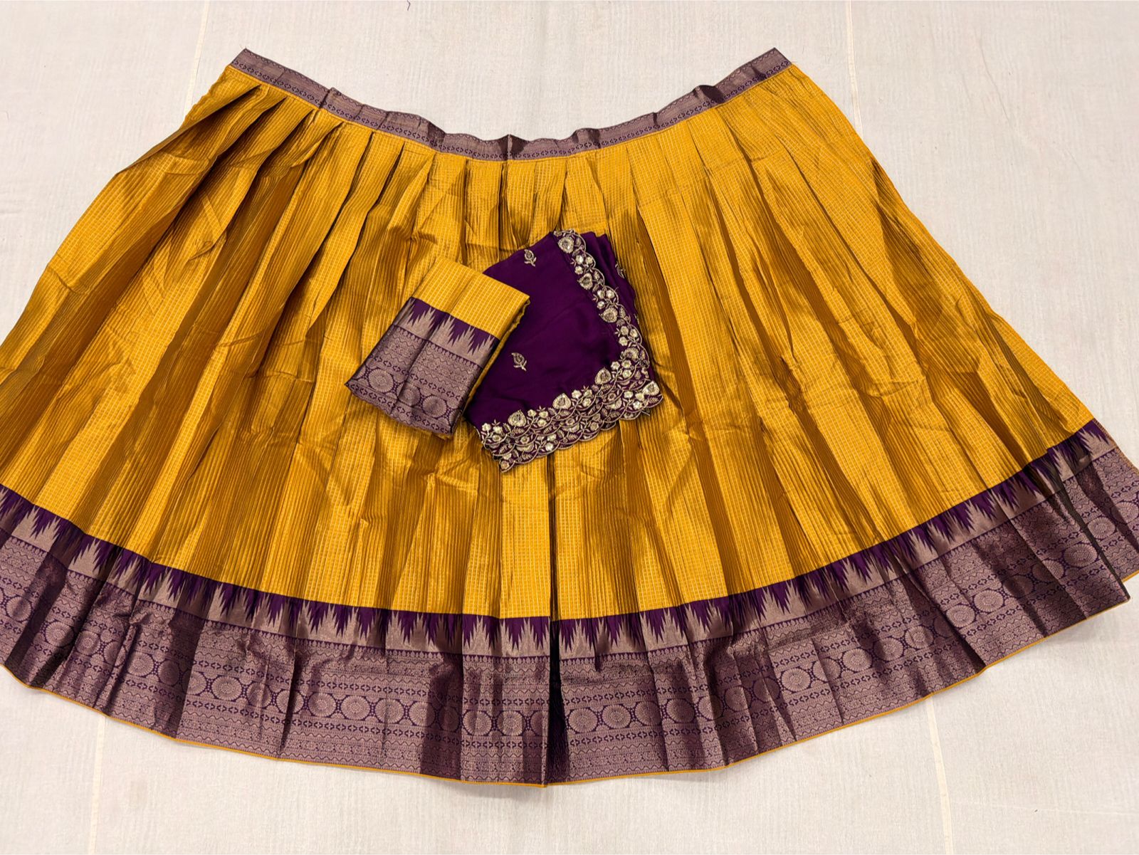 Vintage checks Lehenga
