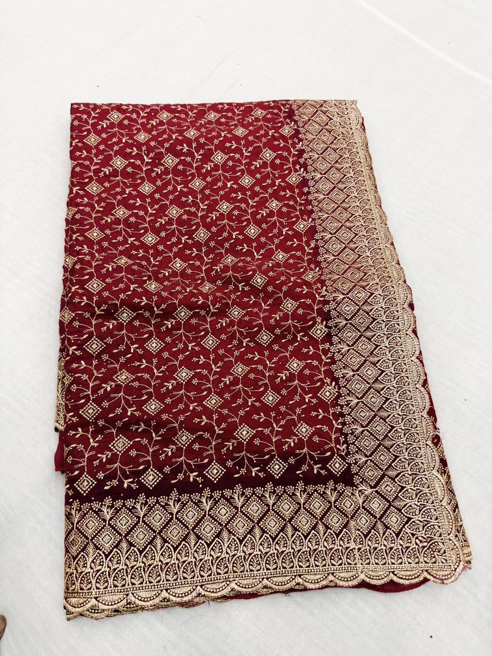 CHICKENKARI WORK SAREES