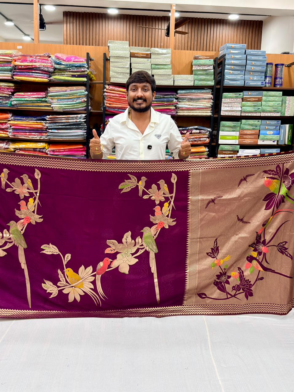 BANARASI PARROT GEORGETTE