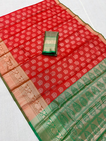 RED VINTAGE BANARASI