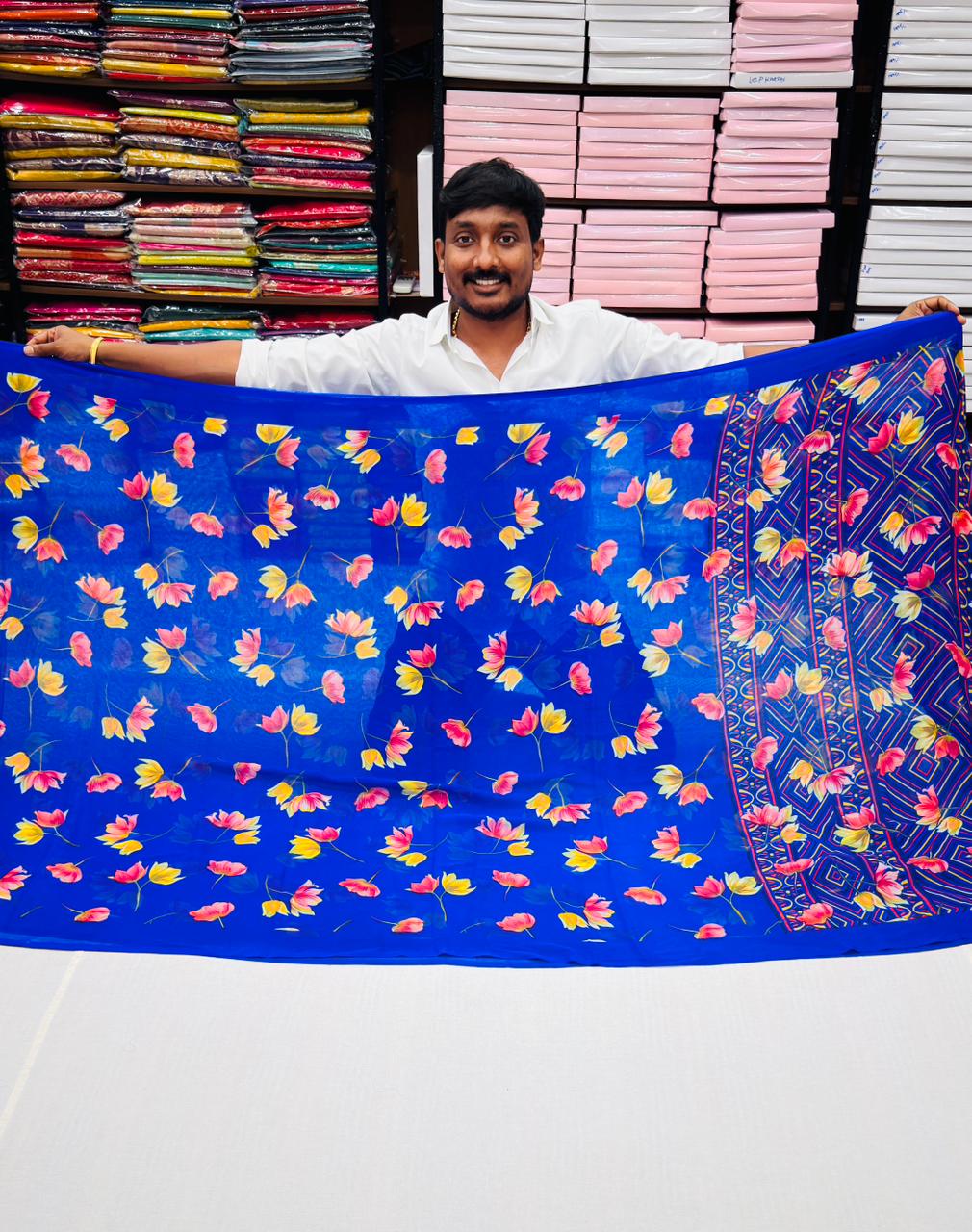 SOFT FLOWER GEORGETTE SAREE