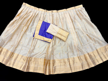 GOLD JARI  CREAM LEHANGA