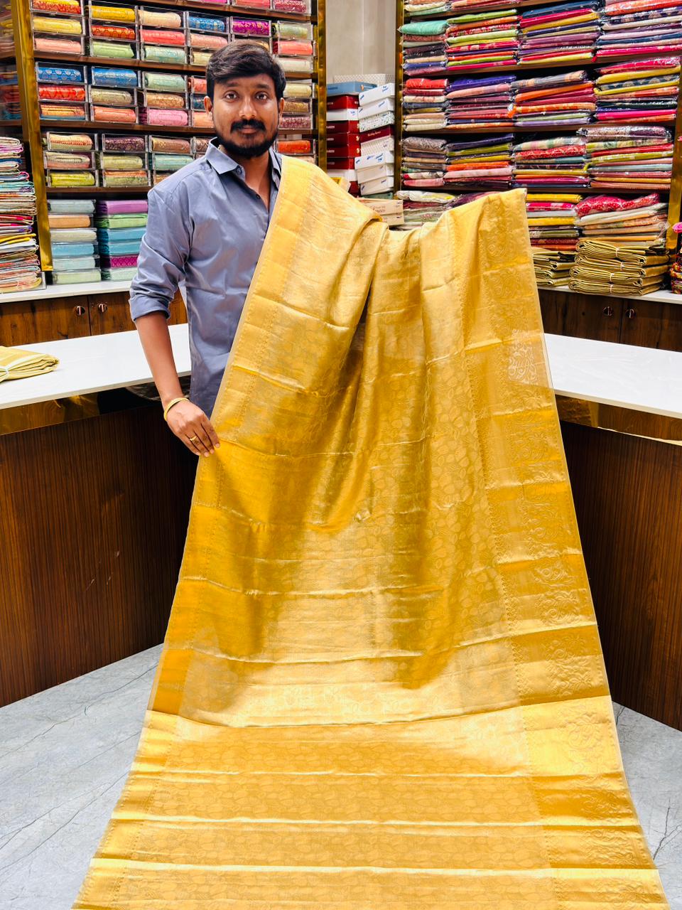 KANJEEVARAM GOLD HALF MIX