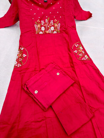 EMBROIDERY 3PC COTTON