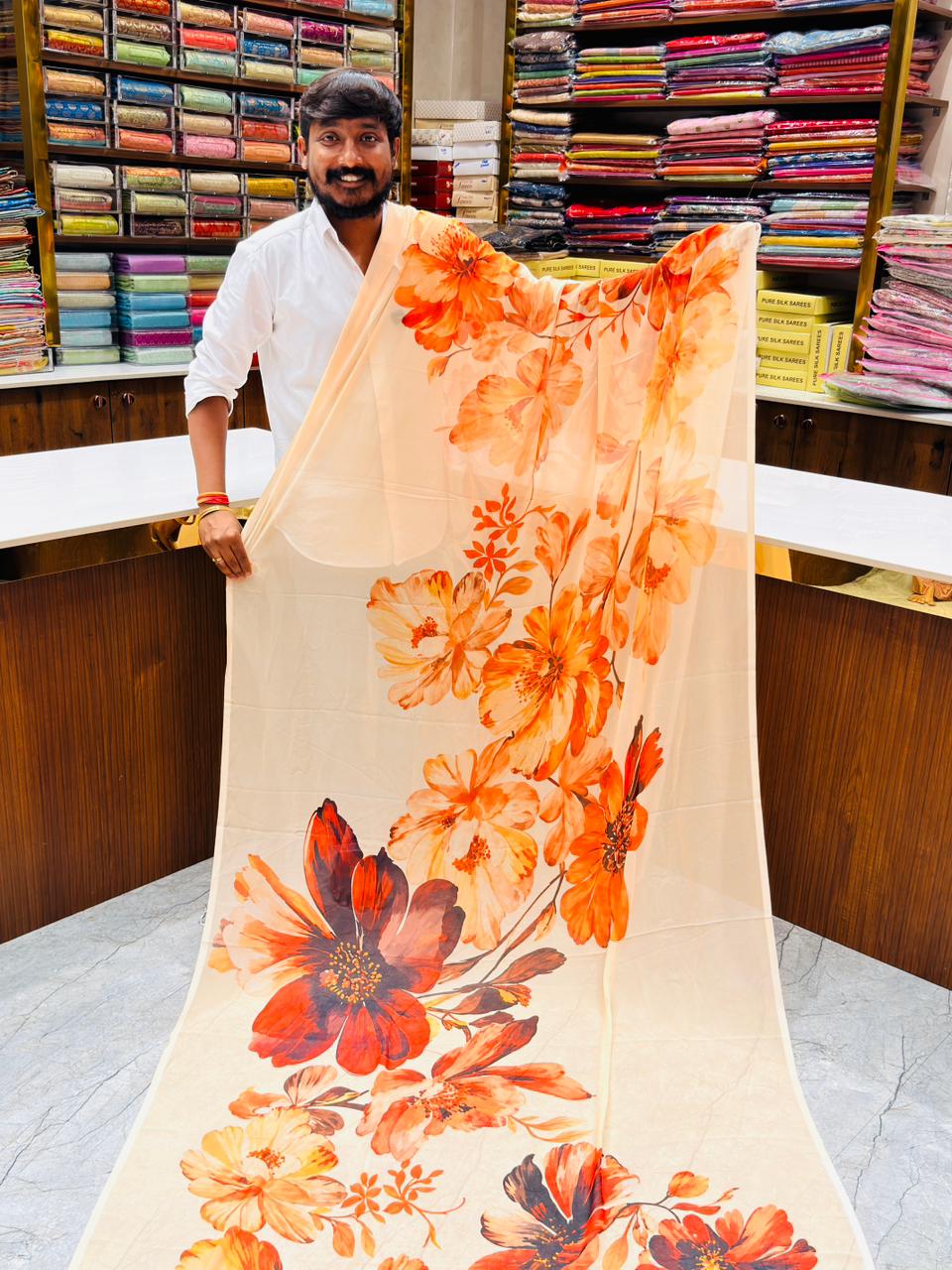 DESIGNER  FLORAL GEORGETTE
