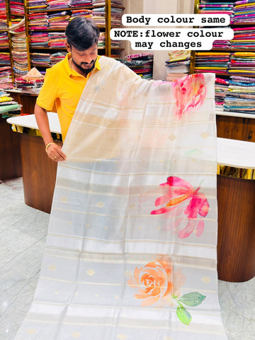 WHITE DESIGNER CHANDERI