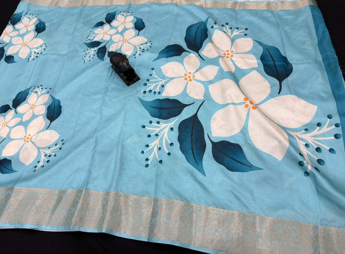 Designer Floral Dola Silk