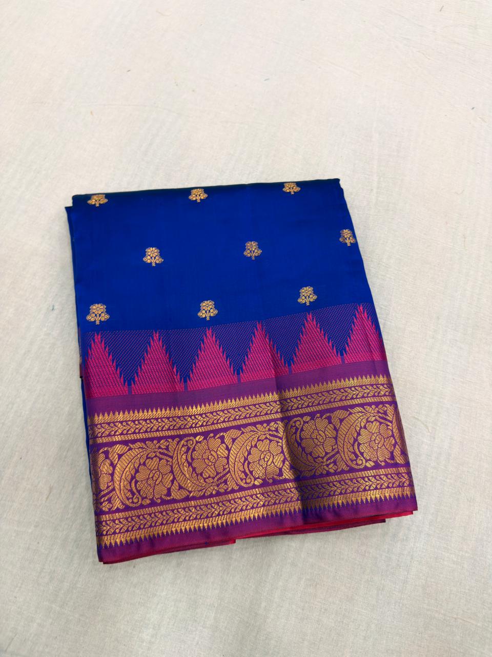 Semi Venkatagiri Handloom Pattu(Design 02)