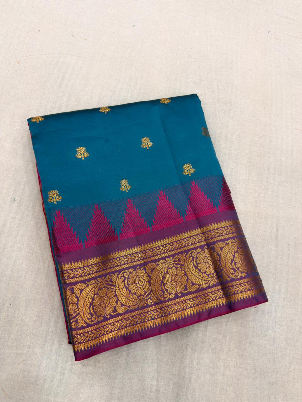 Semi Venkatagiri Handloom Pattu(Design 02)