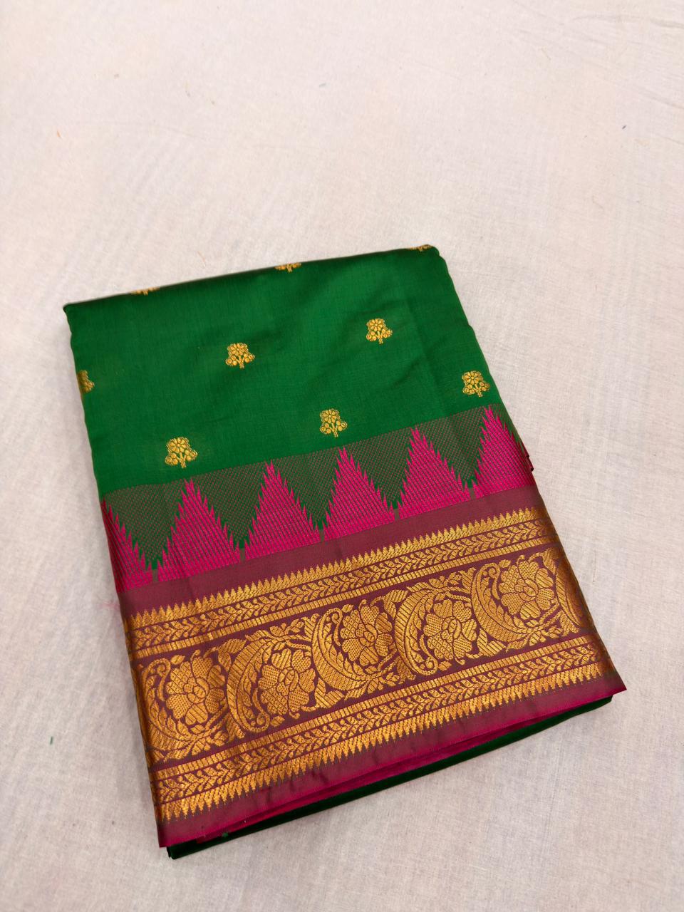 Semi Venkatagiri Handloom Pattu(Design 02)