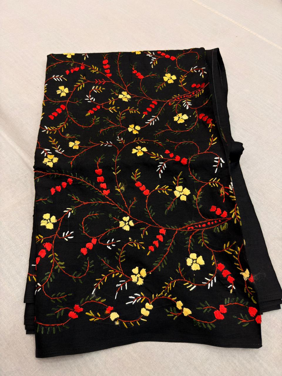 MANIPURI KNOT WORK TUSSER BLACK