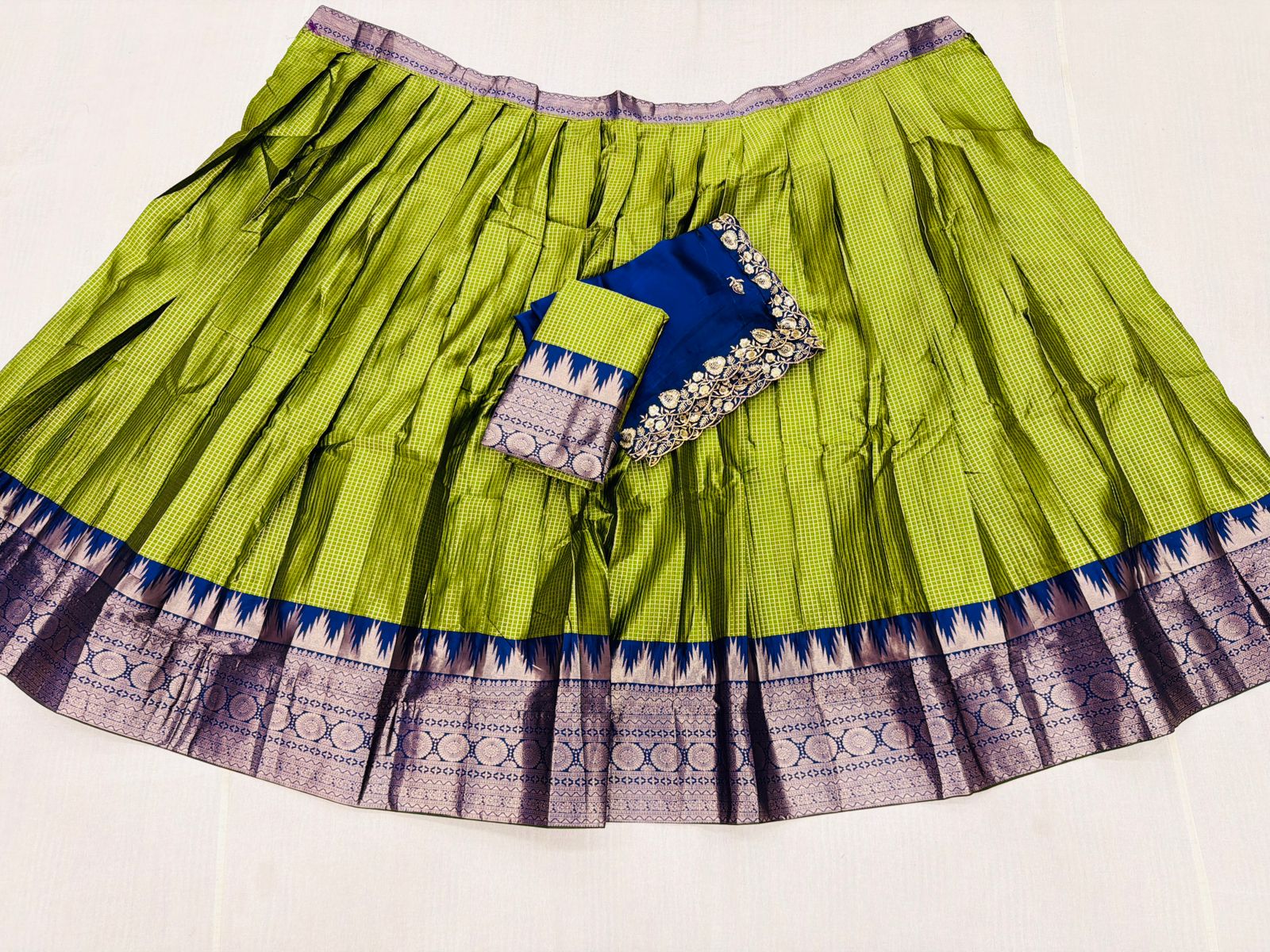 Vintage checks Lehenga