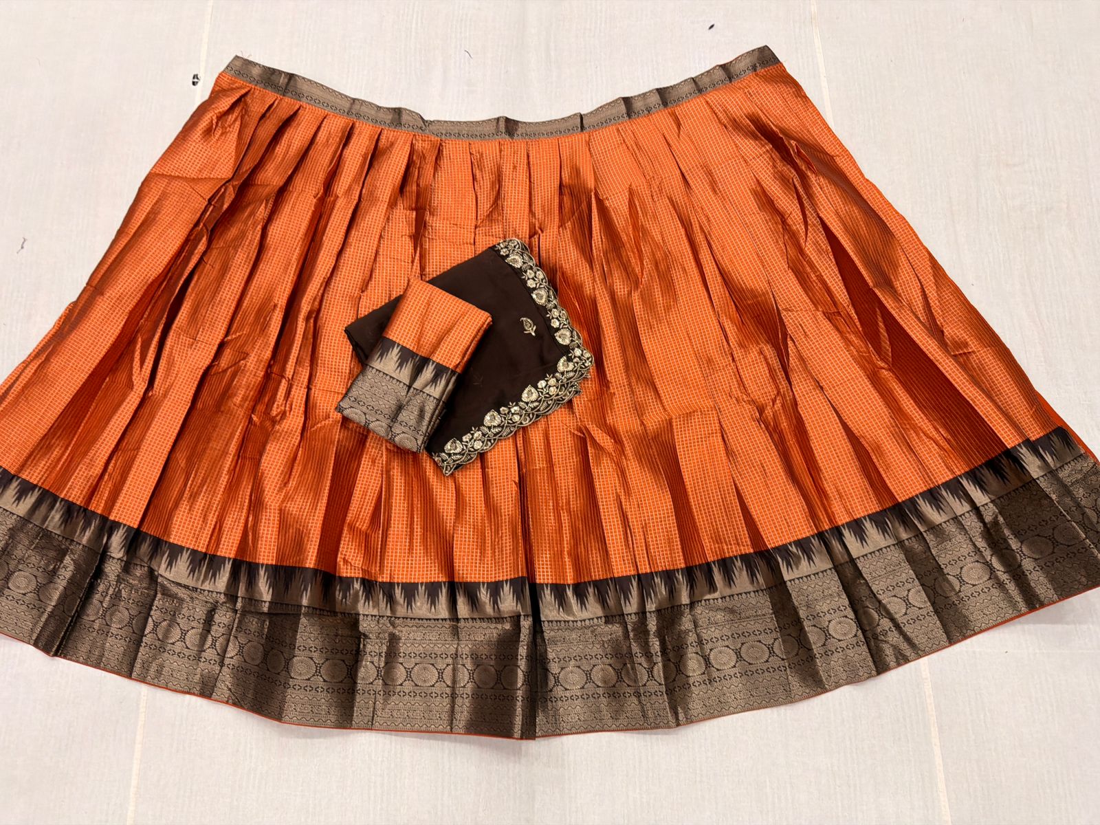 Vintage checks Lehenga