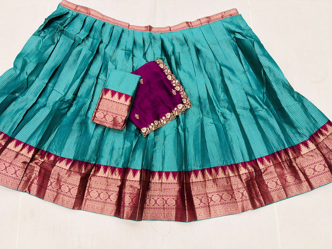 Vintage checks Lehenga