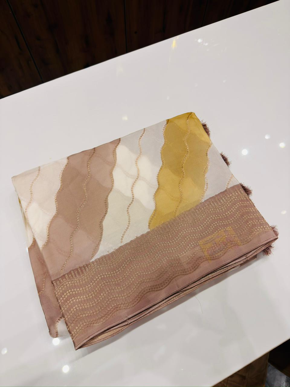 Premium Banarasi satin MASHRU
