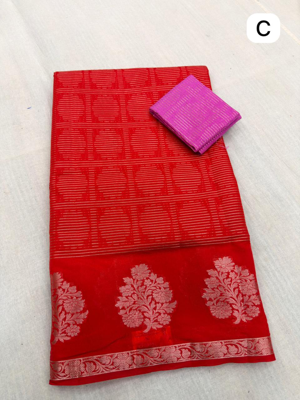 RED BANARASI WARM SILK