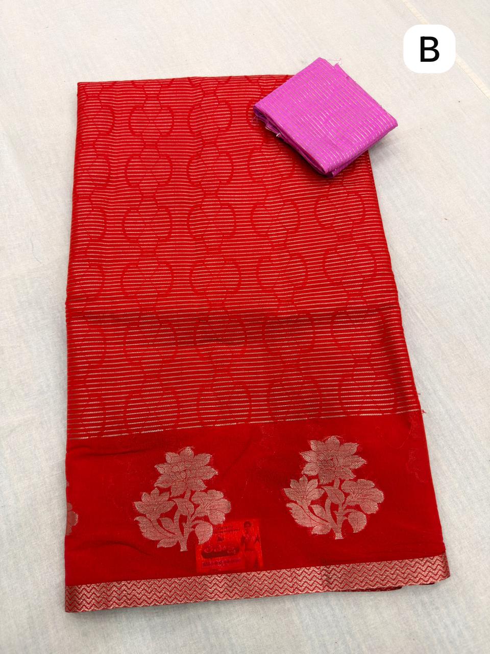 RED BANARASI WARM SILK