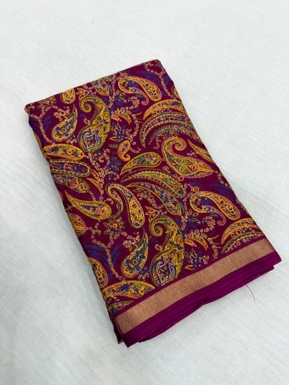 Saree Block Pattern AJARAKH NYLON SAREES BLOCK PRINT COLLECTION – Lepakshi Showroom
