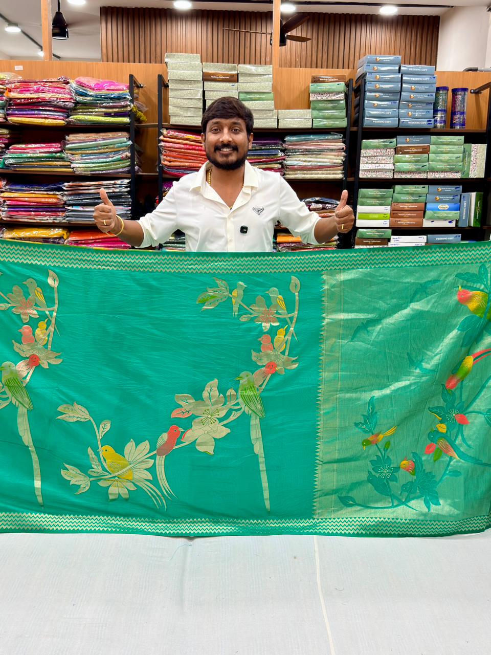 BANARASI PARROT GEORGETTE