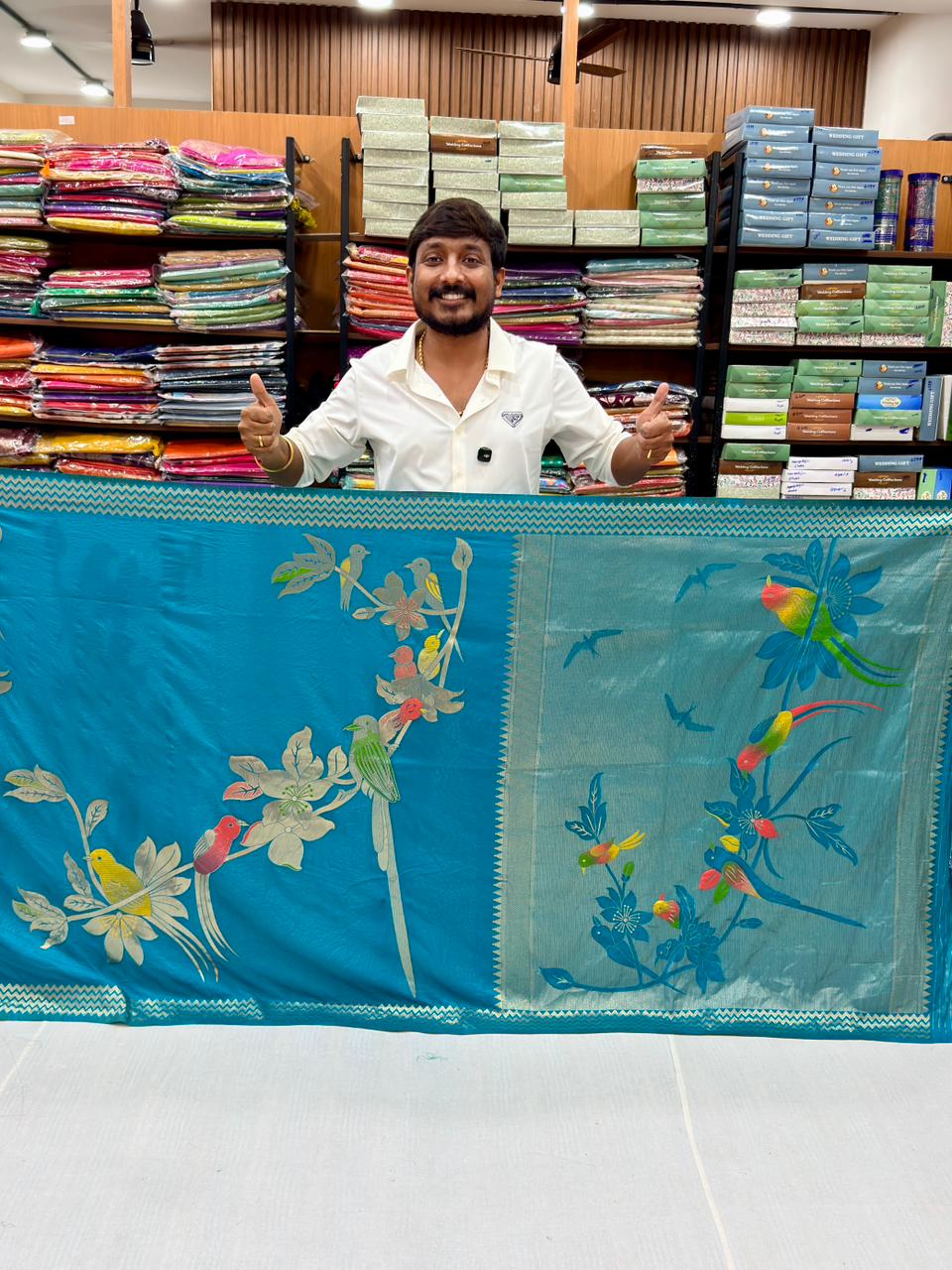 BANARASI PARROT GEORGETTE