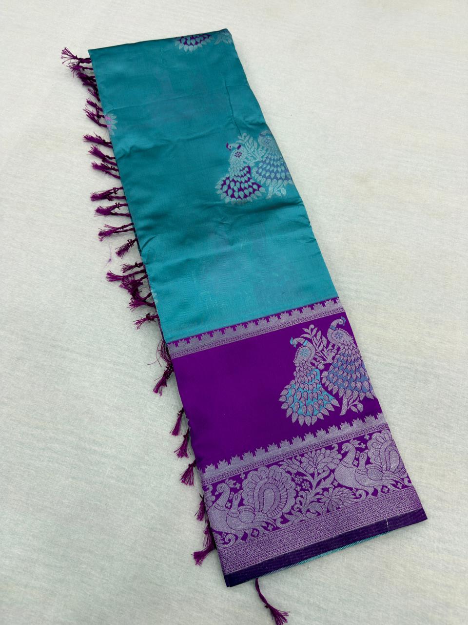 KOLAVERI PEACOCK SILK