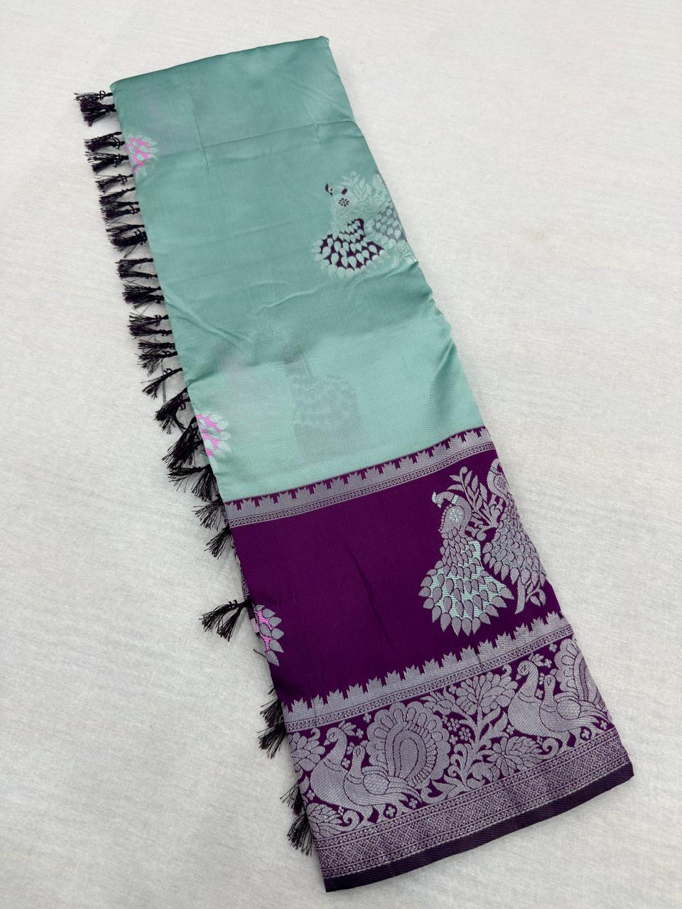 KOLAVERI PEACOCK SILK