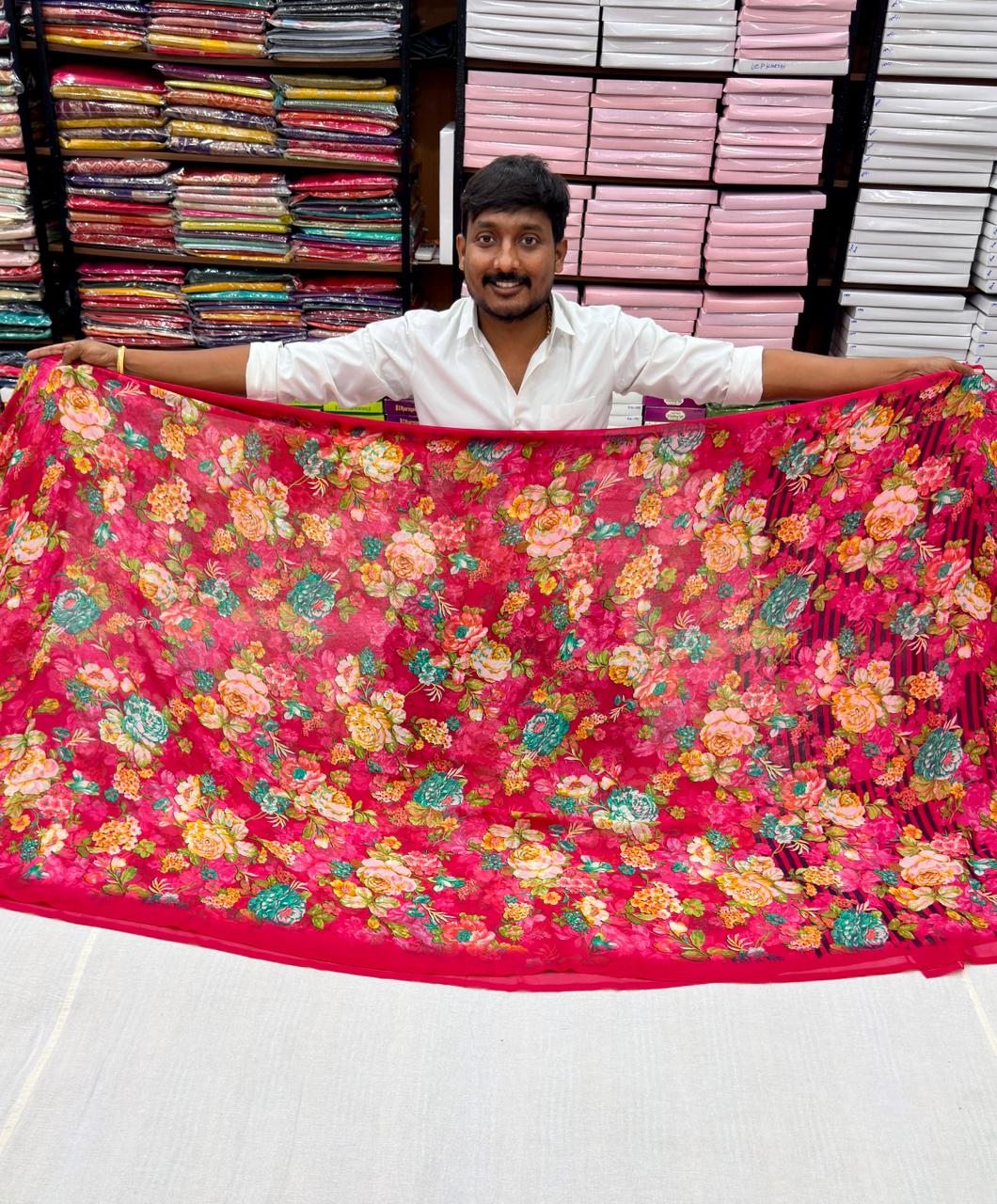 SOFT FLOWER GEORGETTE SAREE
