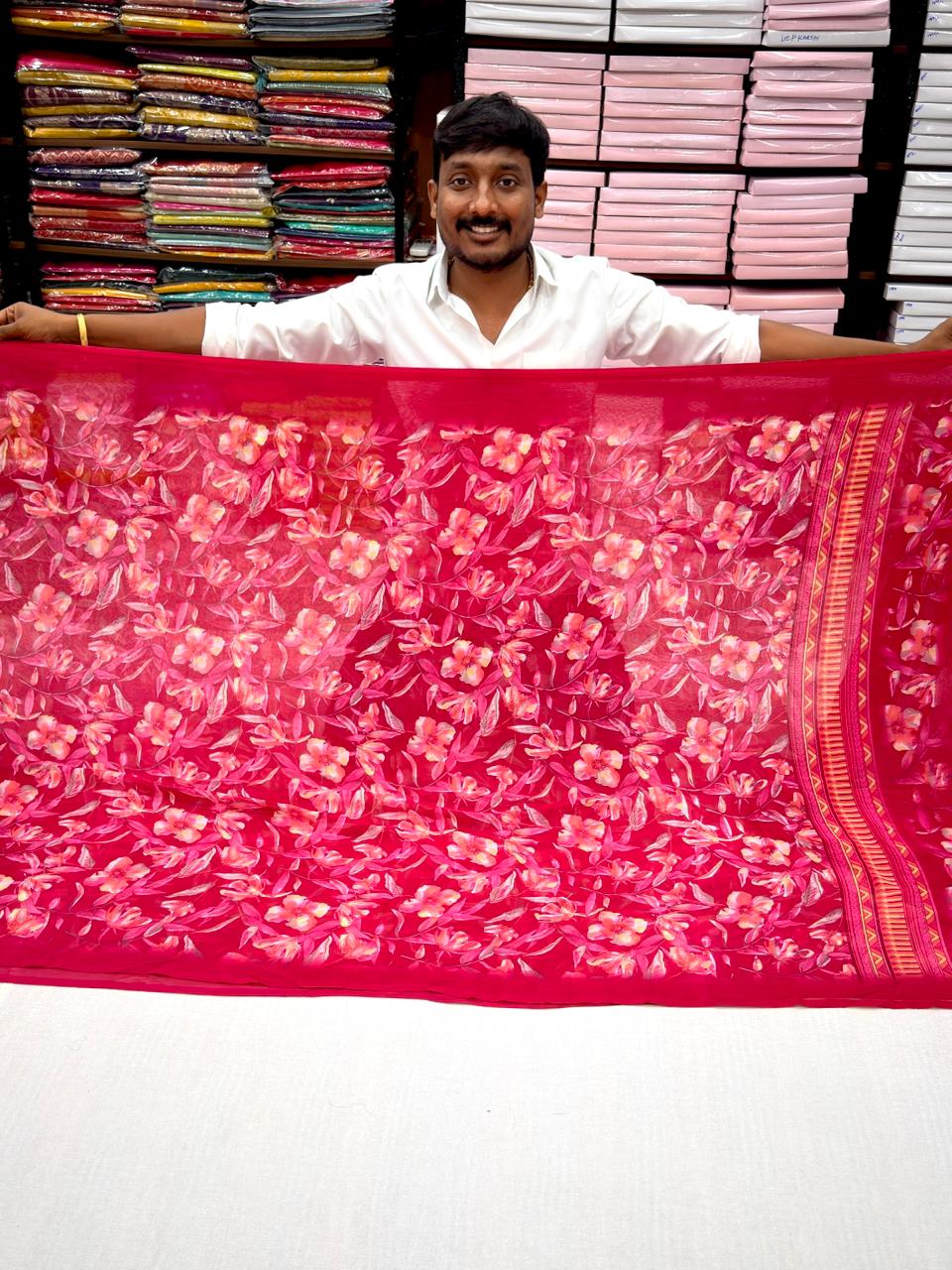 SOFT FLOWER GEORGETTE SAREE