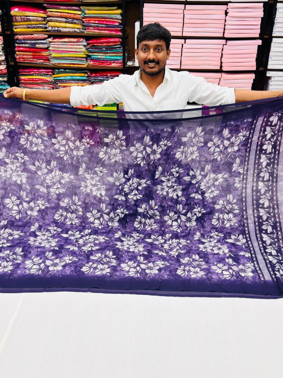 SOFT FLOWER GEORGETTE SAREE