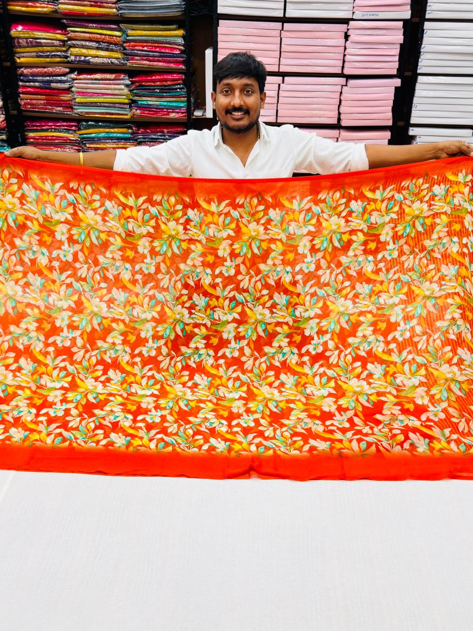 SOFT FLOWER GEORGETTE SAREE