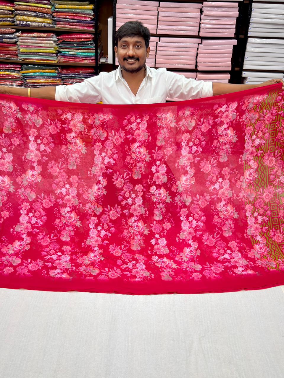 SOFT FLOWER GEORGETTE SAREE