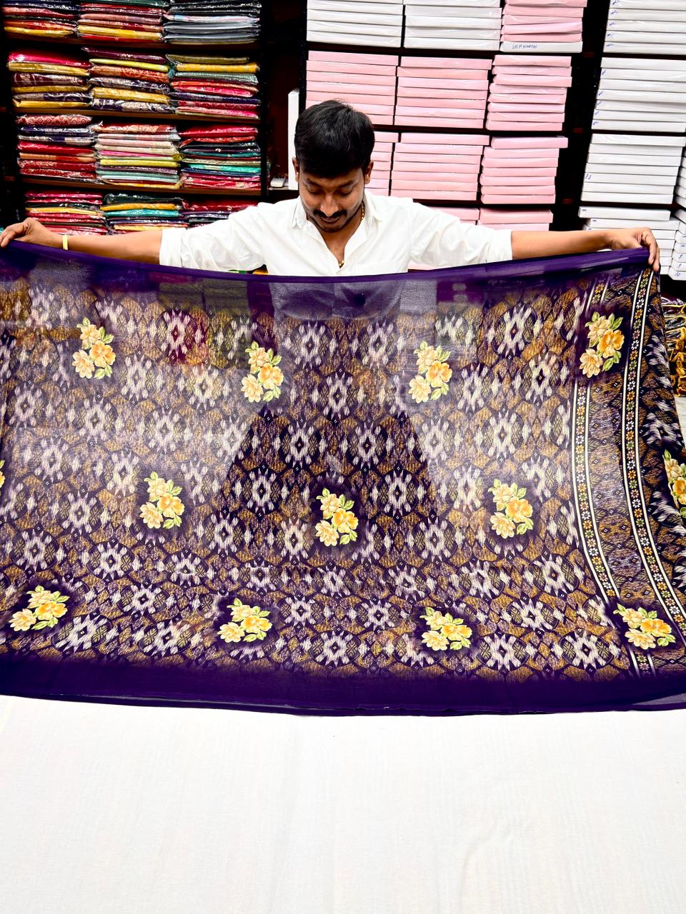 SOFT FLOWER GEORGETTE SAREE