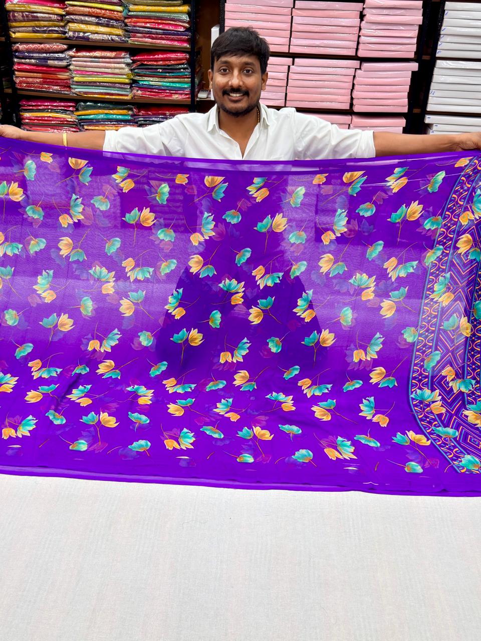 SOFT FLOWER GEORGETTE SAREE
