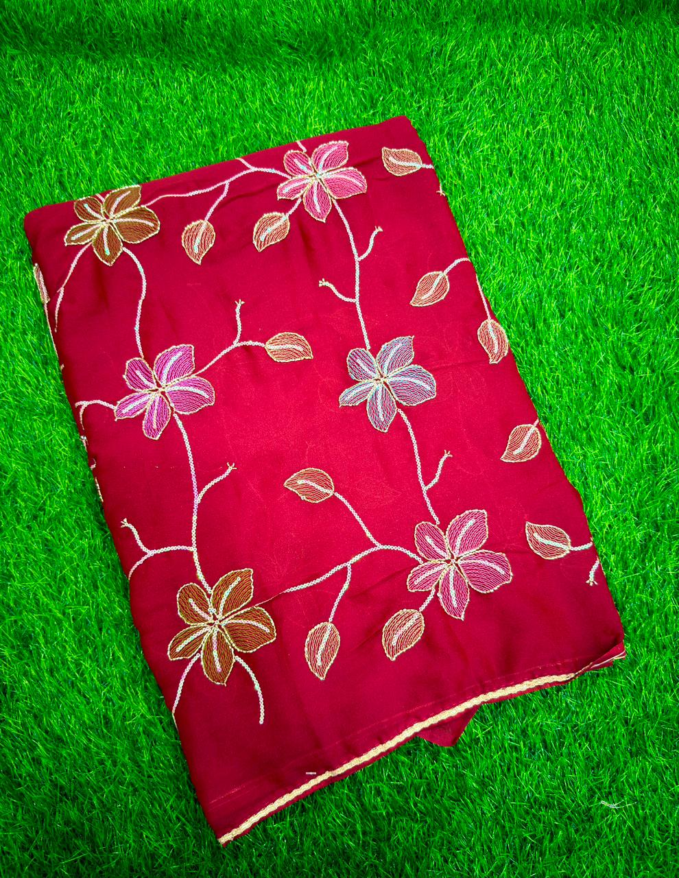 VINTAGE FLORAL EMBROIDERY SAREES