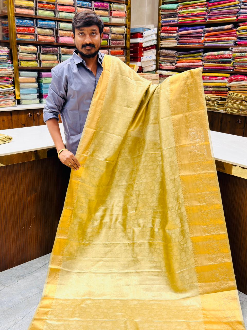 KANJEEVARAM GOLD HALF MIX