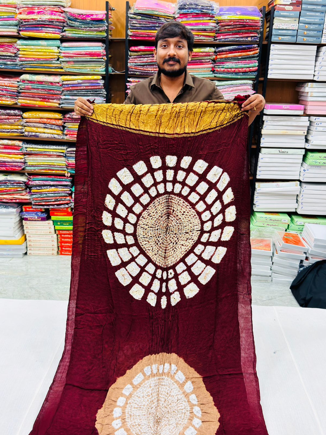PURE MODAL SILK BHANDEJ