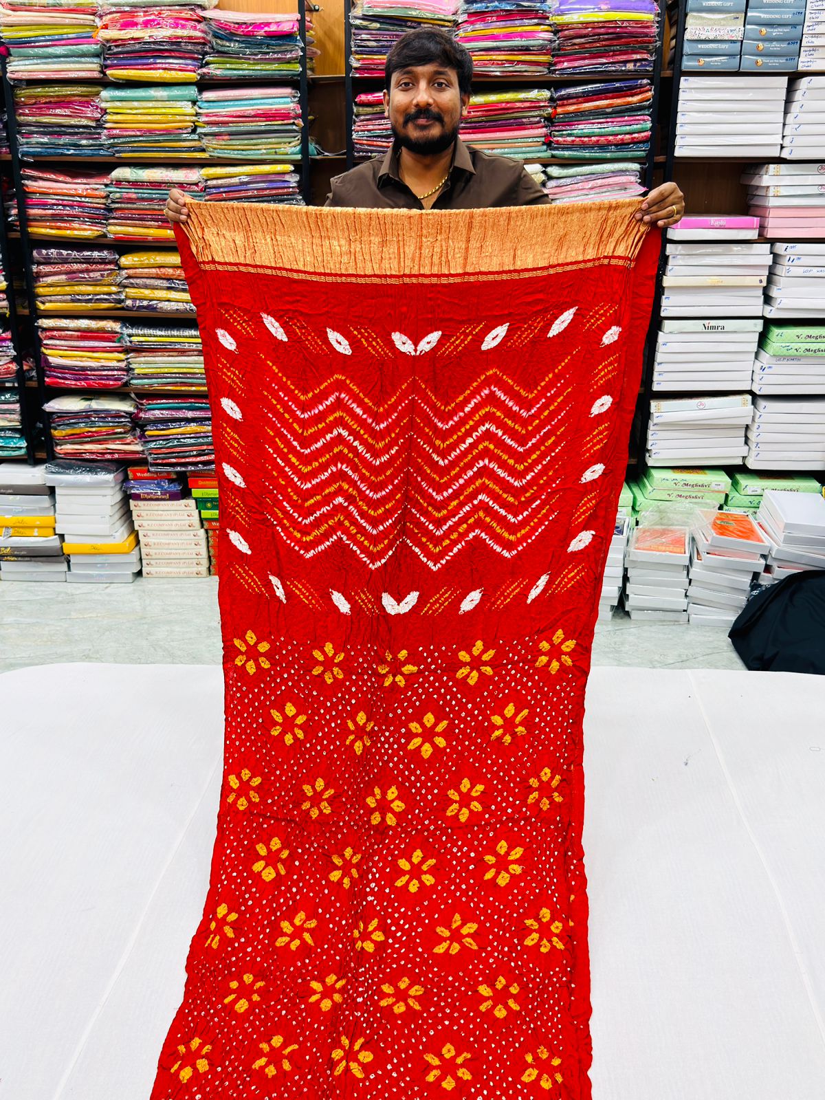 PURE MODAL SILK BHANDEJ