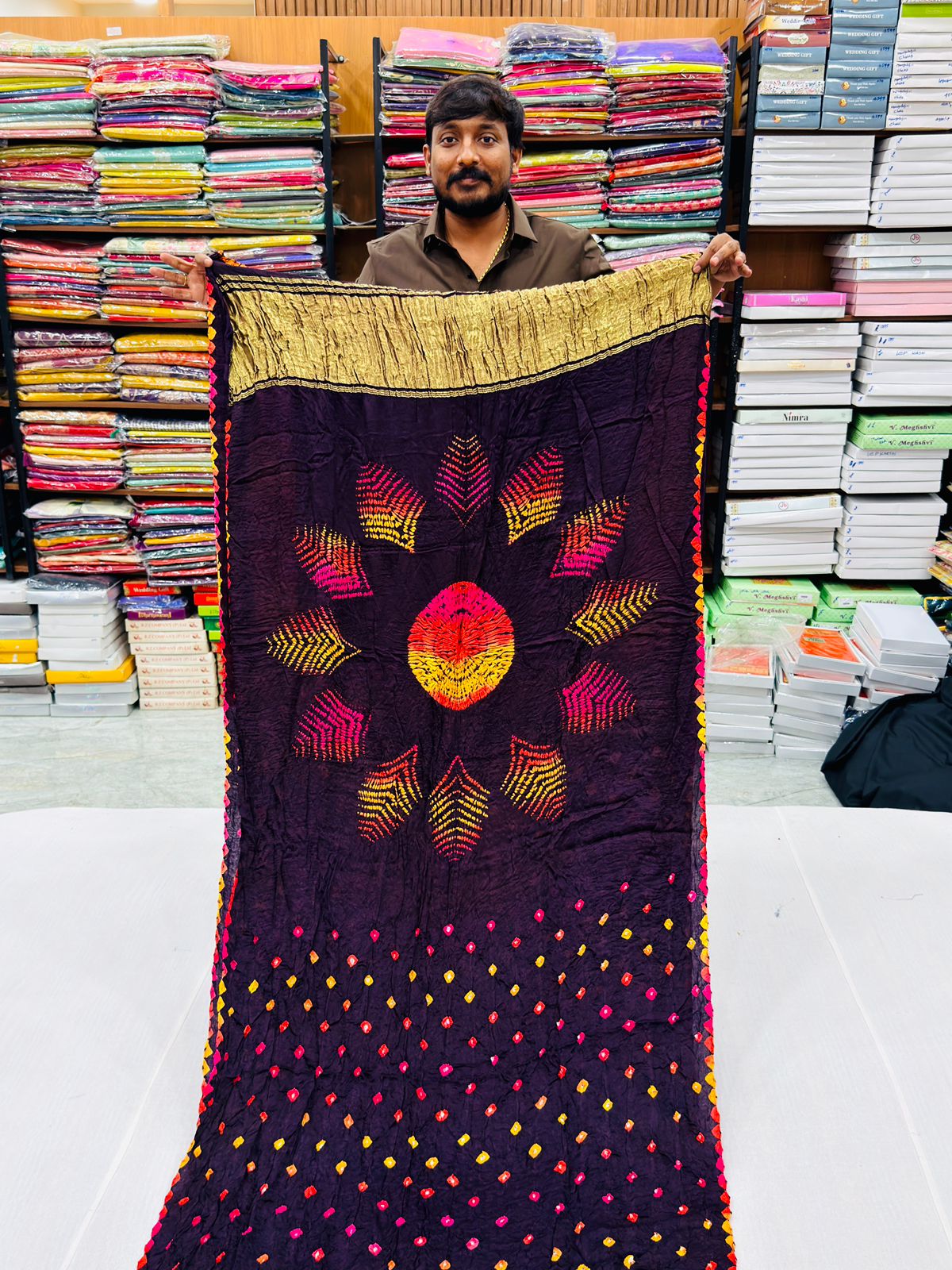 PURE MODAL SILK BHANDEJ