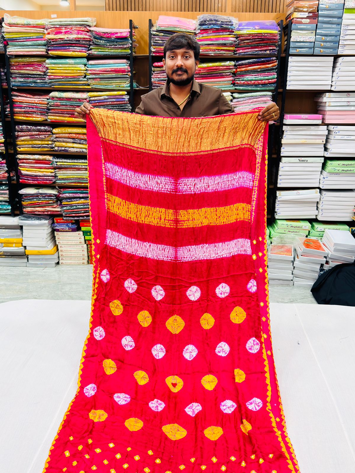 PURE MODAL SILK BHANDEJ