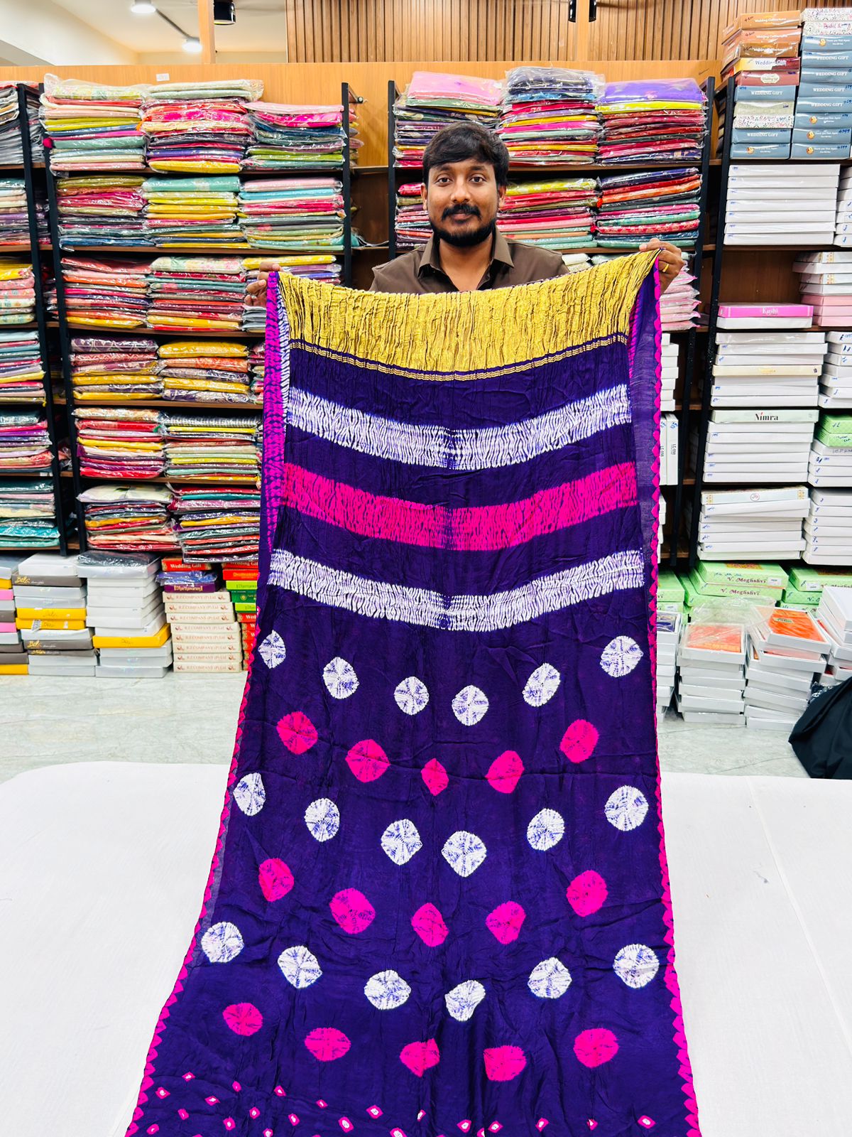 PURE MODAL SILK BHANDEJ