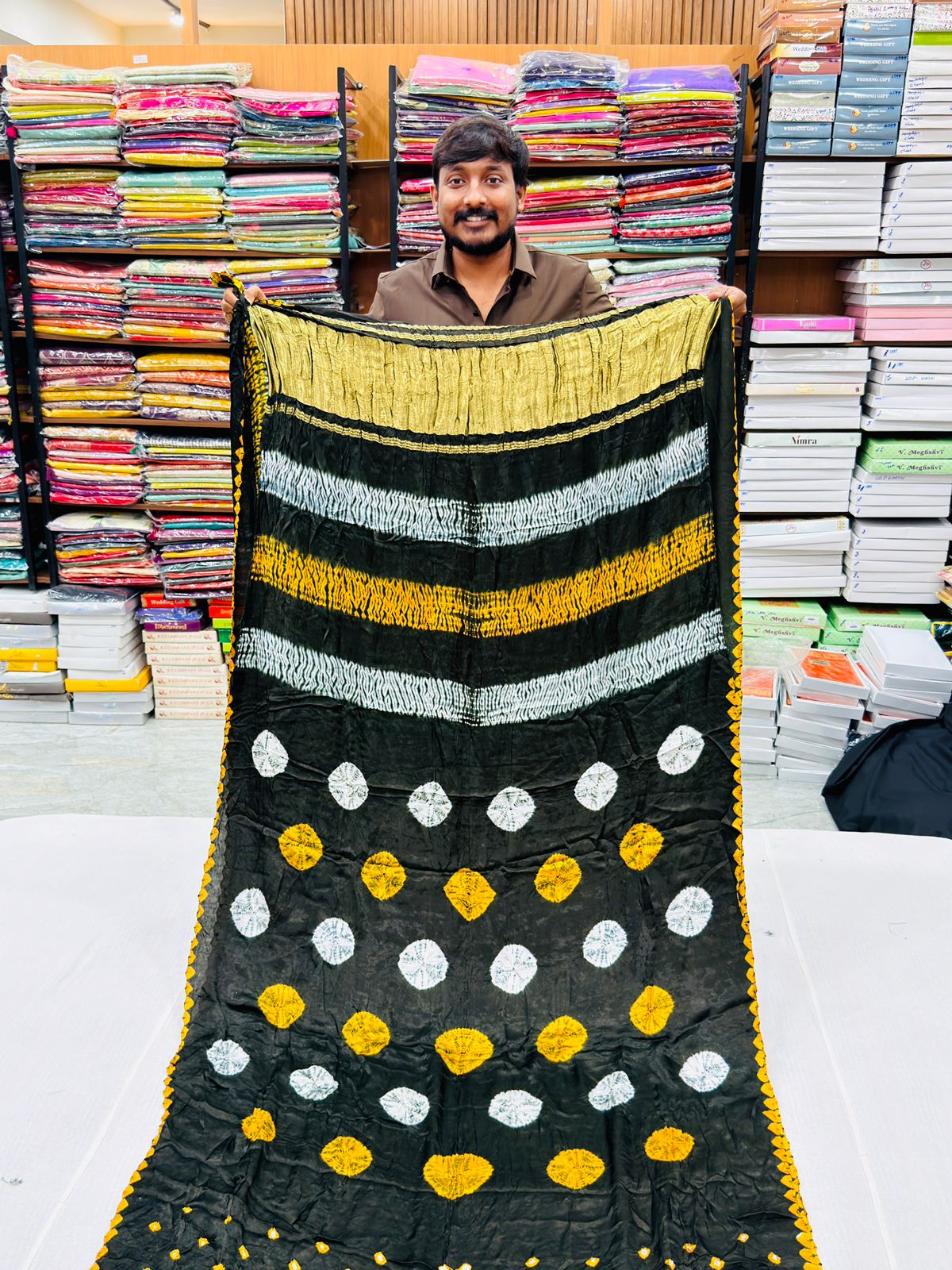 PURE MODAL SILK BHANDEJ
