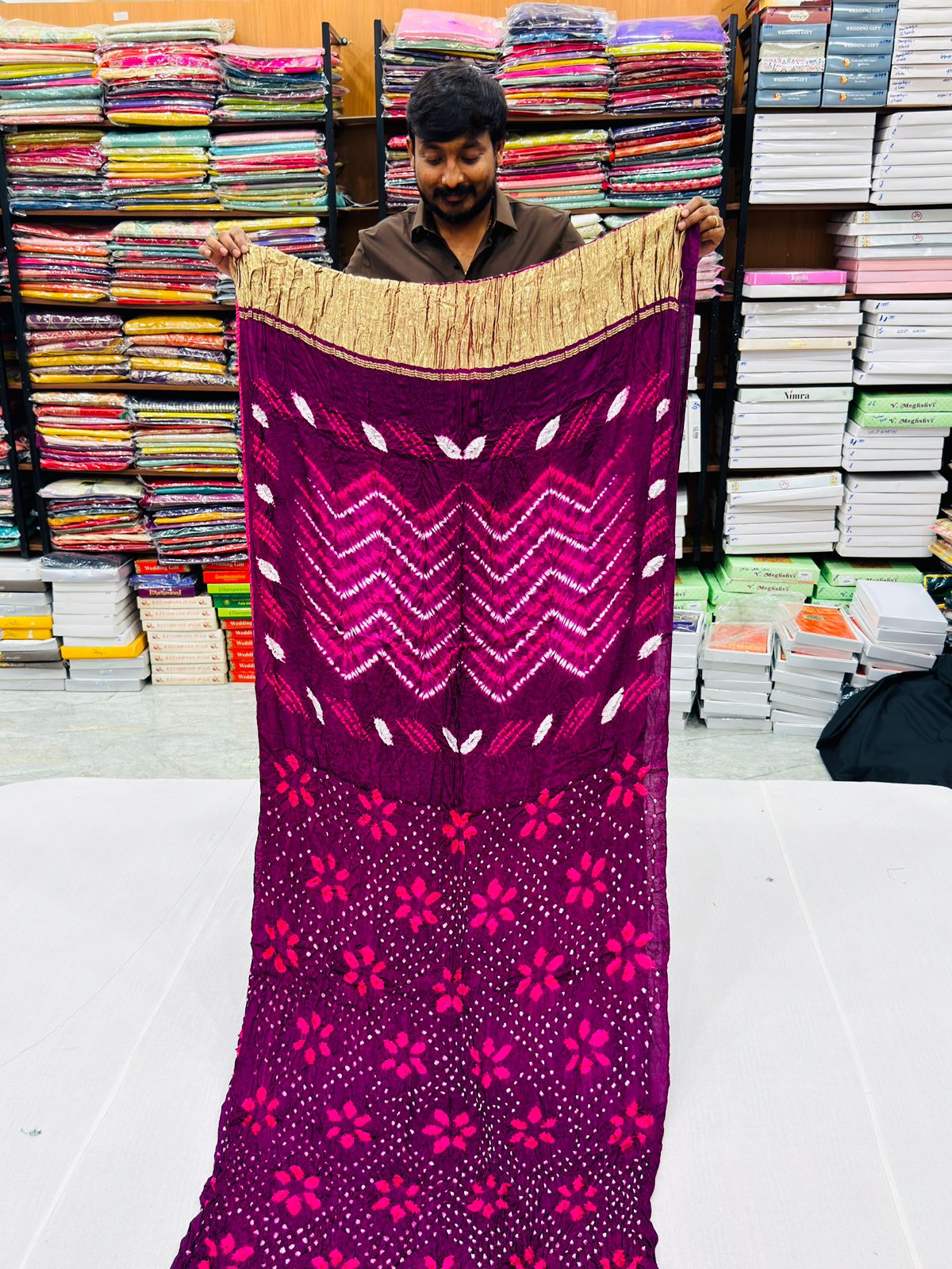 PURE MODAL SILK BHANDEJ