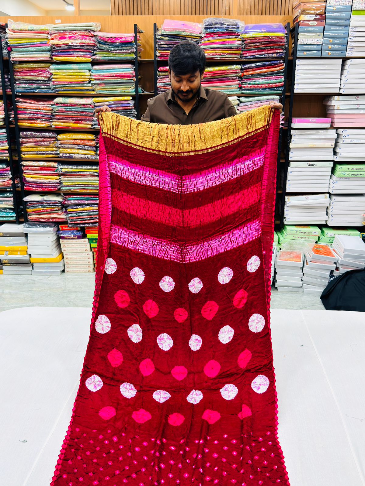 PURE MODAL SILK BHANDEJ