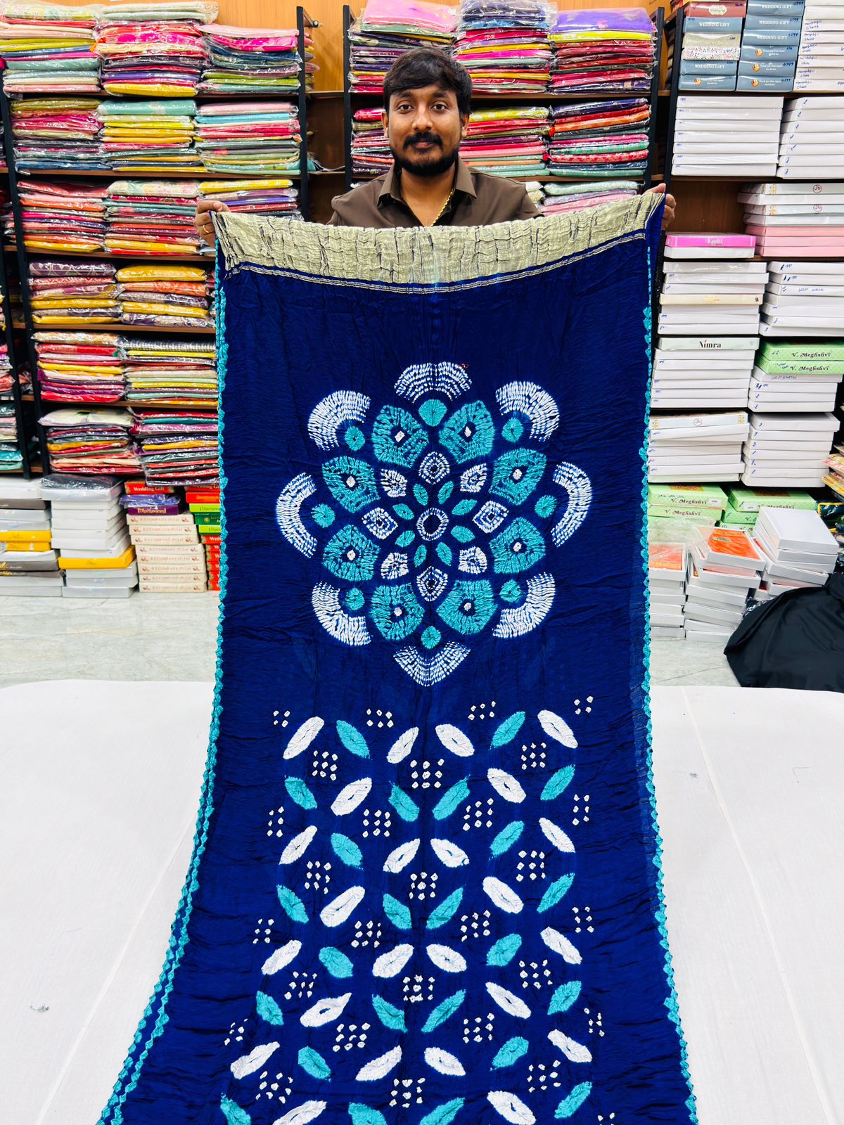 PURE MODAL SILK BHANDEJ