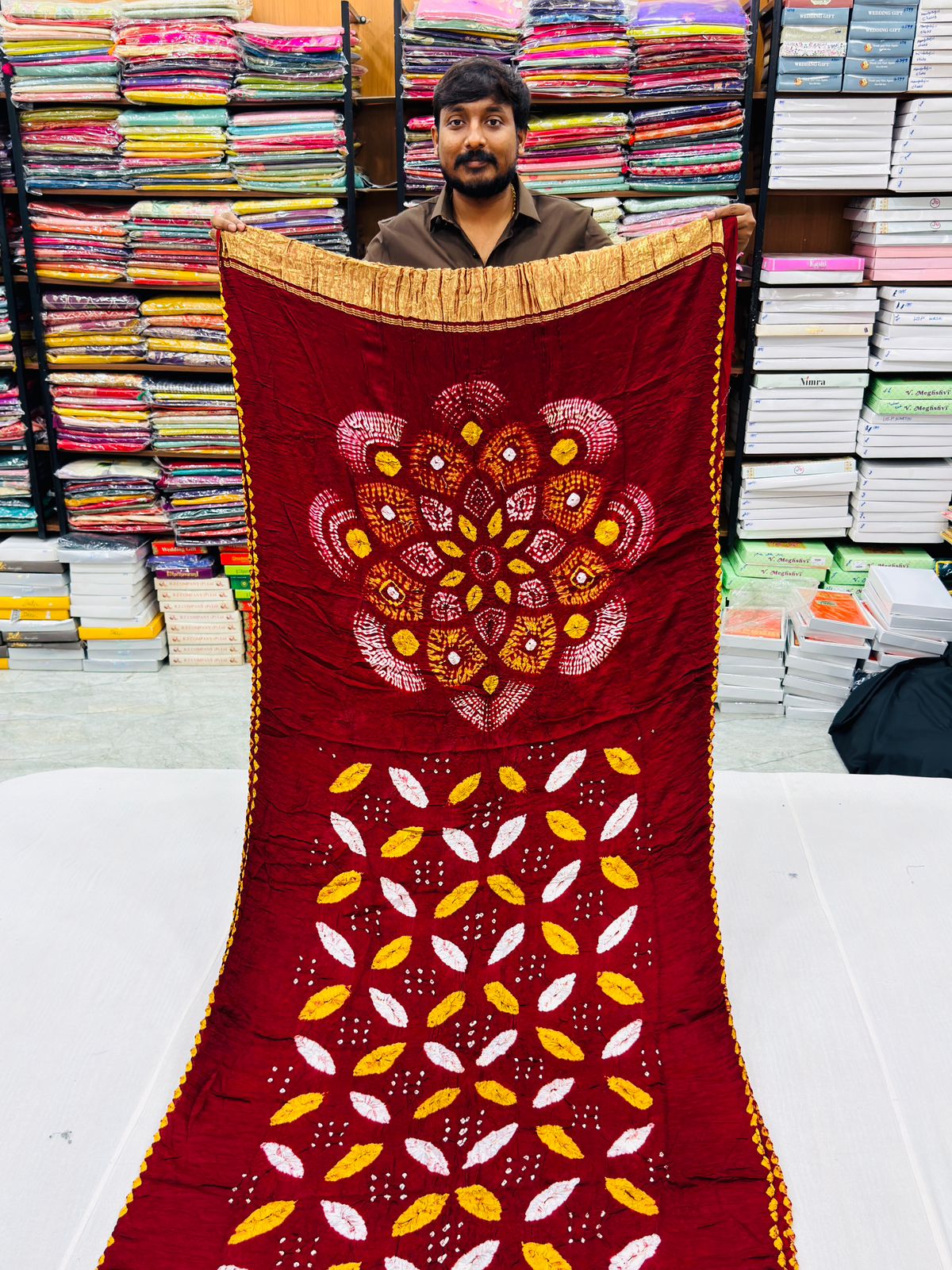 PURE MODAL SILK BHANDEJ