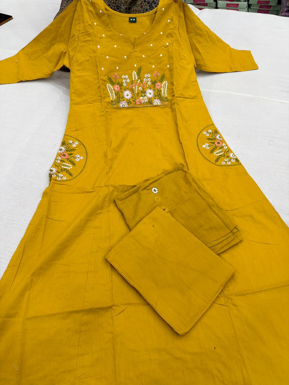 EMBROIDERY 3PC COTTON