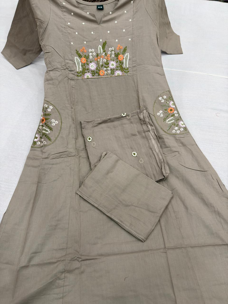 EMBROIDERY 3PC COTTON